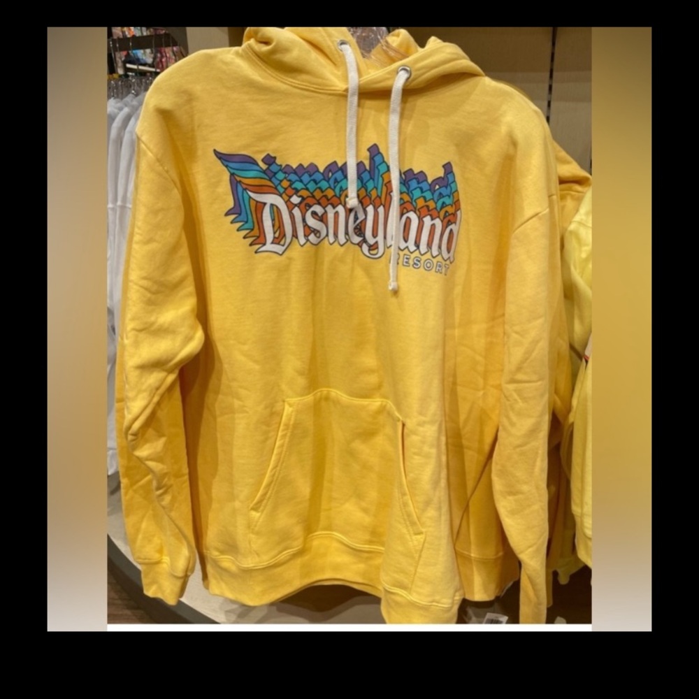 Disneyland Retro Hoodie UNISEX Size small Yellow multi 50 cotton 50 polyester
